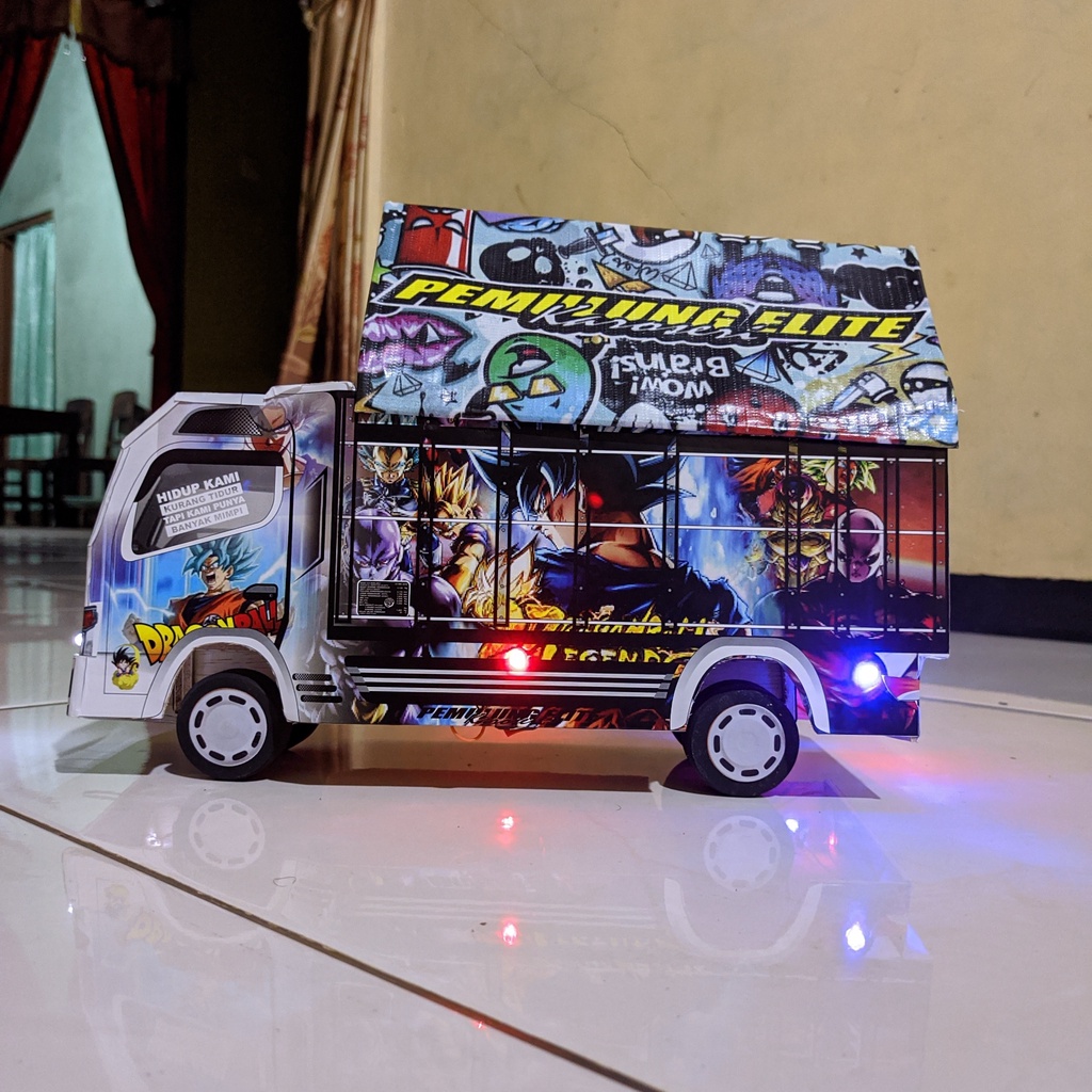 PROMO MINIATUR TRUK MURAH TRUK OLENG LAMPU TERPAL BISA BELOK MAINAN ANAK TAWAKAL PUTIH 5 KADO ULANG TAHUN ANAK ANAK TERLARIS DAN TERMURAH HOBI VEHICLE MODEL MOBILAN REMOT KAYU RODA DIECAST TAMIYA