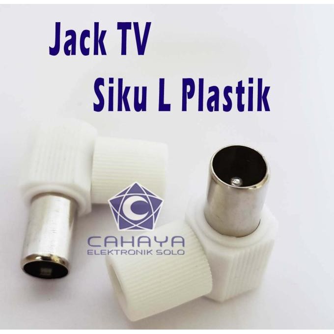 Jack TV Siku L Plastik - Male Jek Konektor 5C cahaya50 Berkualitas