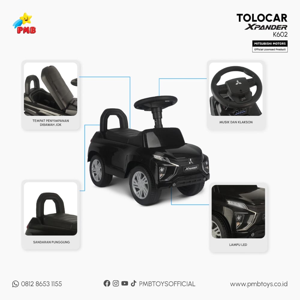 Tolo Car Tolocar PMB K602 C Mainan Anak Mobil Dorongan Aki K602 B K602 Expander