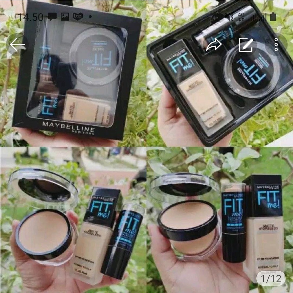 Maybelline Fit Me Make Up Set 3in 1