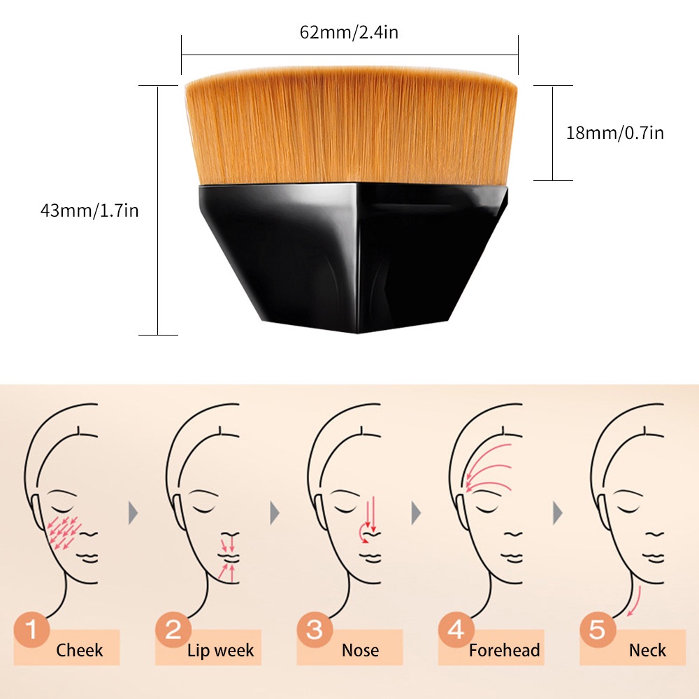 Kuas Make Up /Kuas Foundation / Foundation Brush / portabel / Magic Brush / Kuas Kosmetik / Make Up