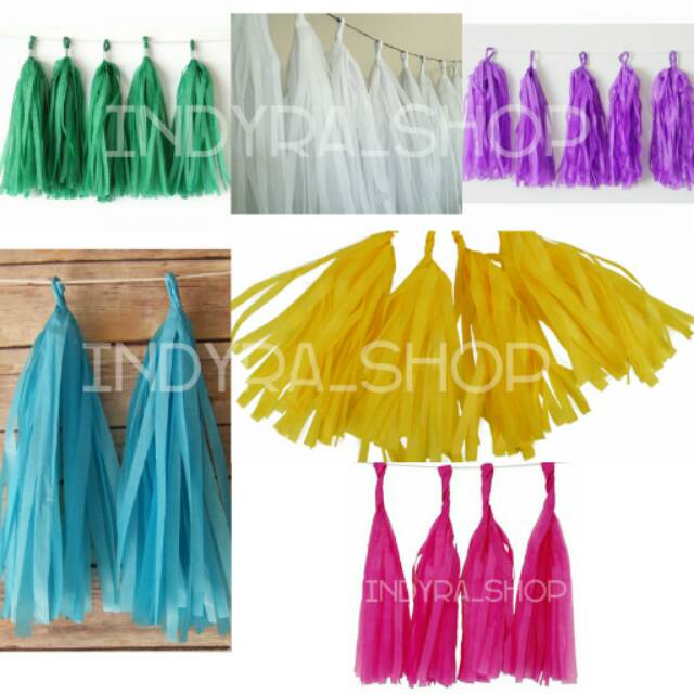 Tissue Paper Tassel Garland Kertas  Rumbai Hiasan  