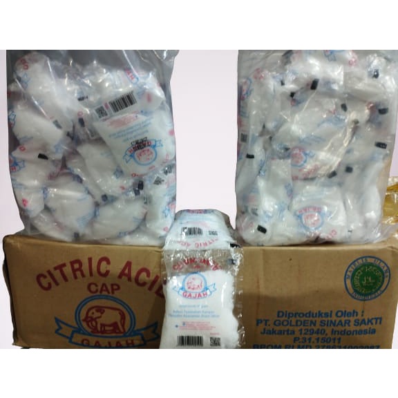 

CITRUN Cap Gajah/citric acid/ 50 gram (harga 1bungkus)