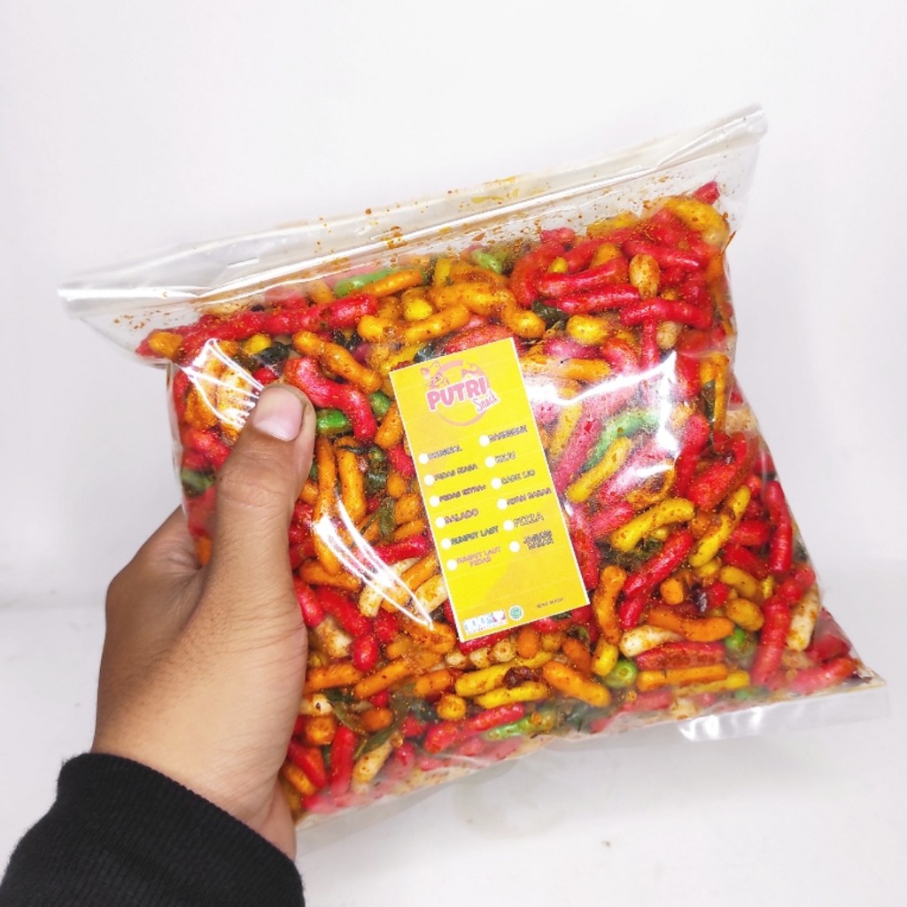 Gurilem Bantet Warna Seblak Kering 500gr Daun Jeruk