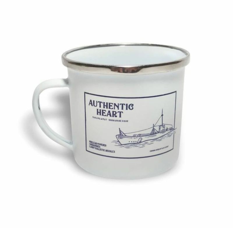Authentic Heart Enamel Mug / Gelas Enamel / Gelas Traveling / Gelas Camp