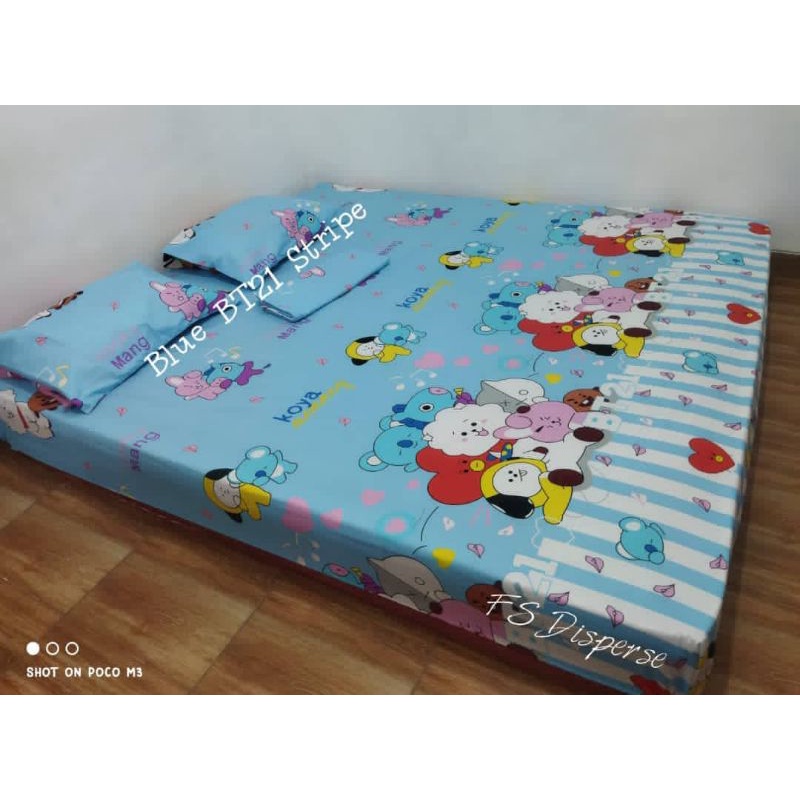 Sprei Motif BTS/BT21