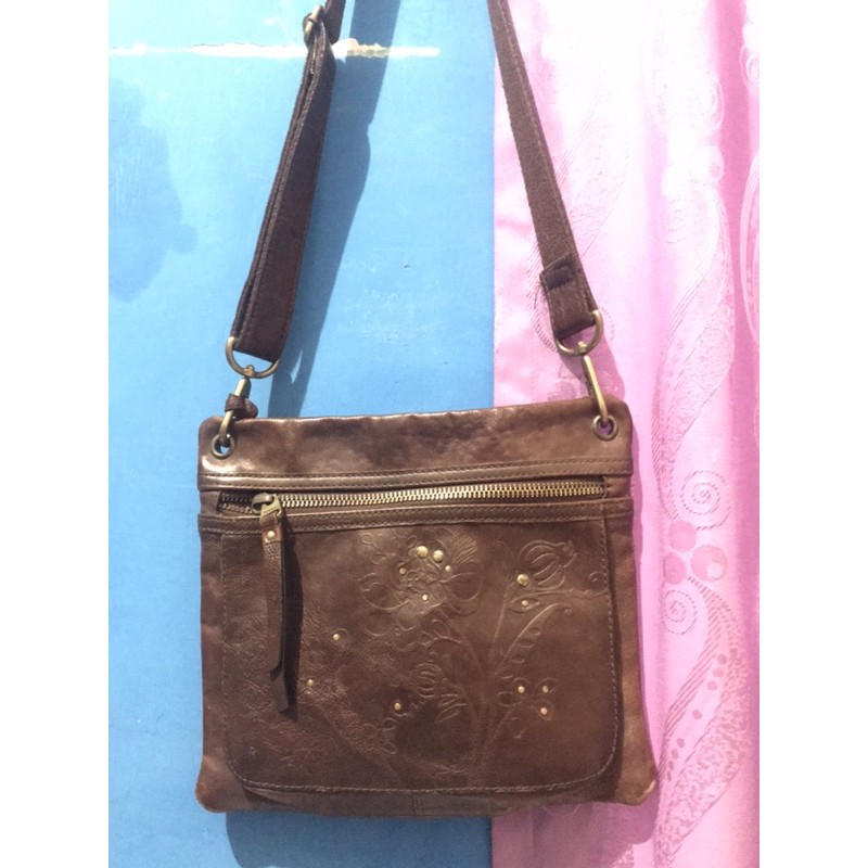 Tas Selempang preloved Fossil original