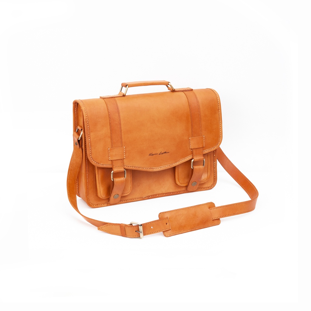 Kenes Leather Tas Selempang Messenger Bag Pria Kulit Asli Premium - BRODIE Nabati