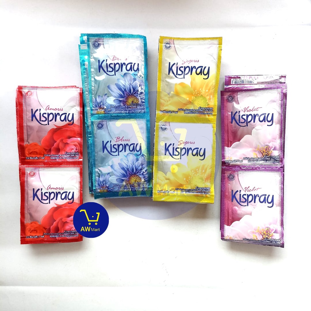 KISPRAY RENCENG ( 12 SACHET X 7 ML ) - PELICIN, PEWANGI, &amp; PELEMBUT PAKAIAN, KISPRAY GOLD 6 SACHET