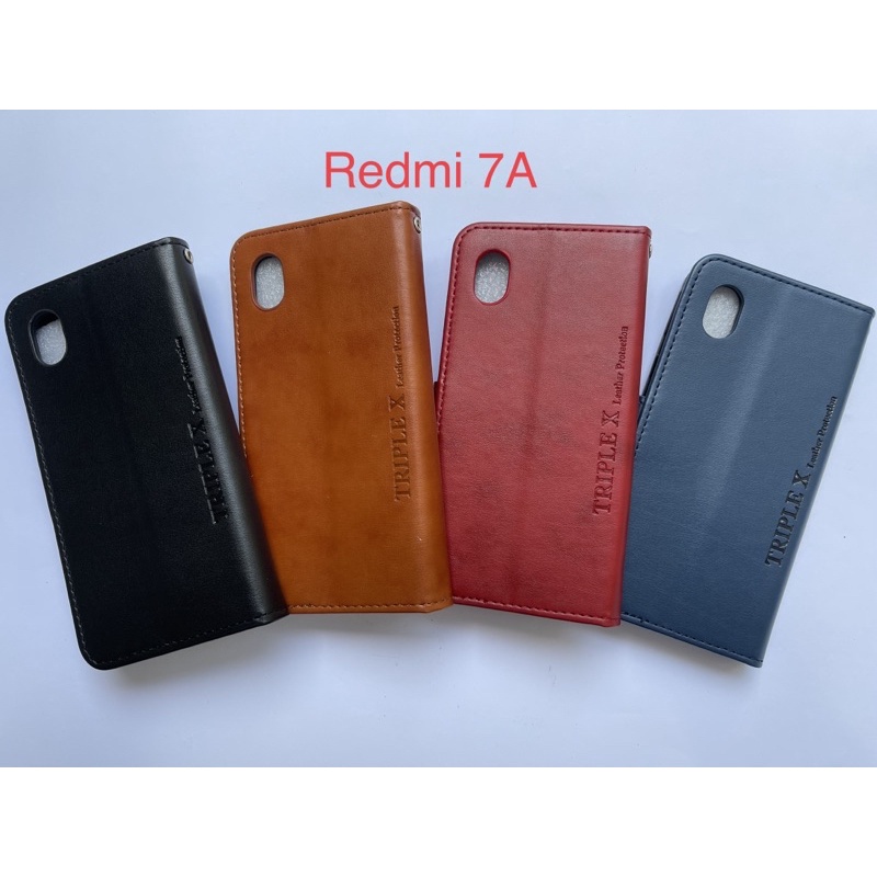 Leather Wallet Flip New Redmi 7a