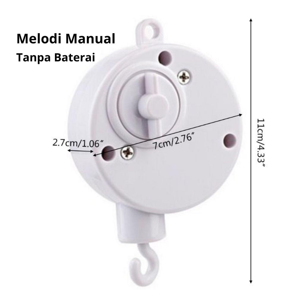 BABY MOBILE Mainan Box Bayi Baby Mobile Musik Otomatis Putar Kelambu Bayi Aksesoris Box Tempat Tidur Baby Musical Baby Crib Melodi gantungan Boks Bayi