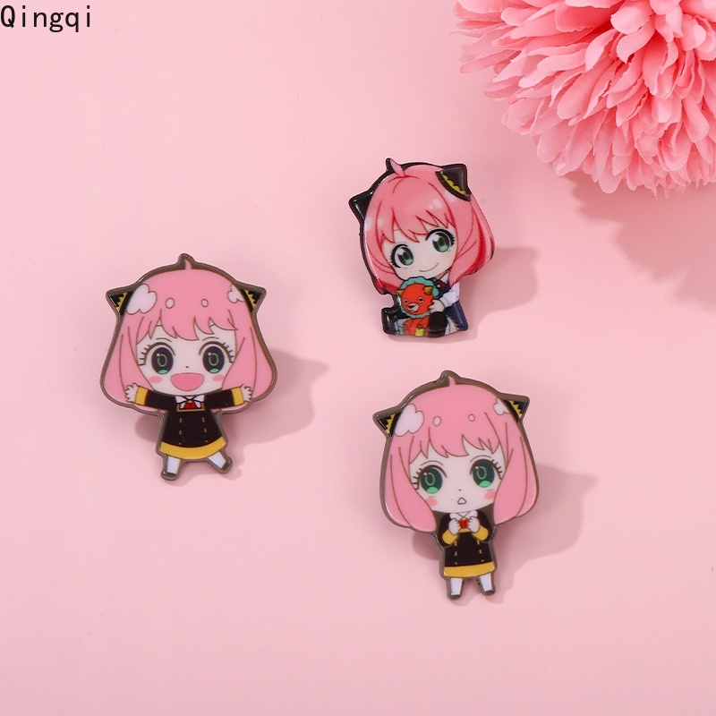 Bros Pin Enamel Desain Kartun Anime Spyxfamily Anya Forger Untuk Anak