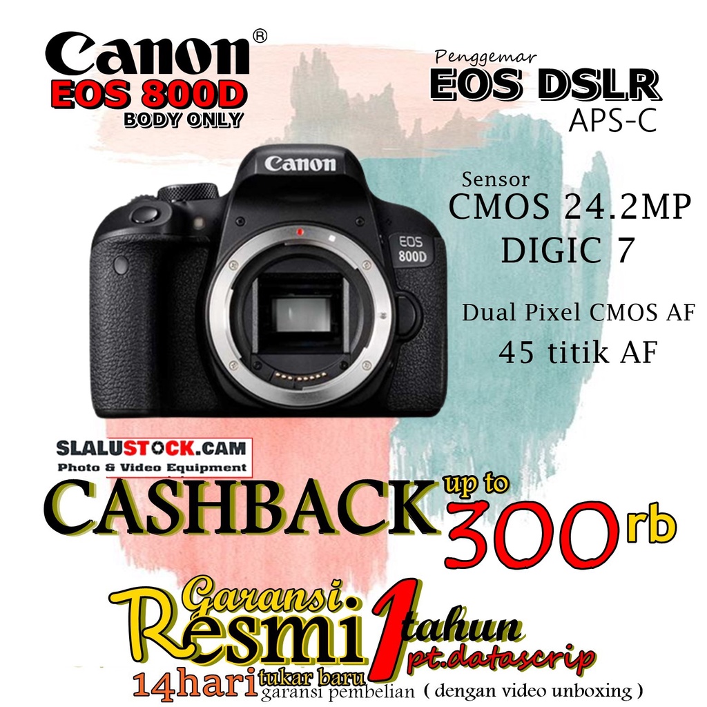 Canon Eos 800D Body Only / Camera Canon 800D Body / Canon EOS 800D BO