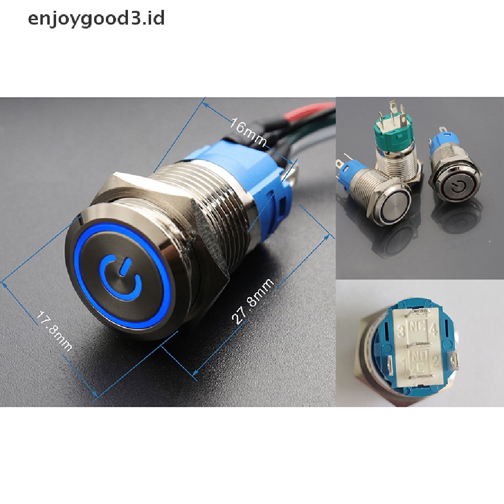 (Id) Tombol Switch Power Sw Dengan Kabel Untuk Komputer Pc