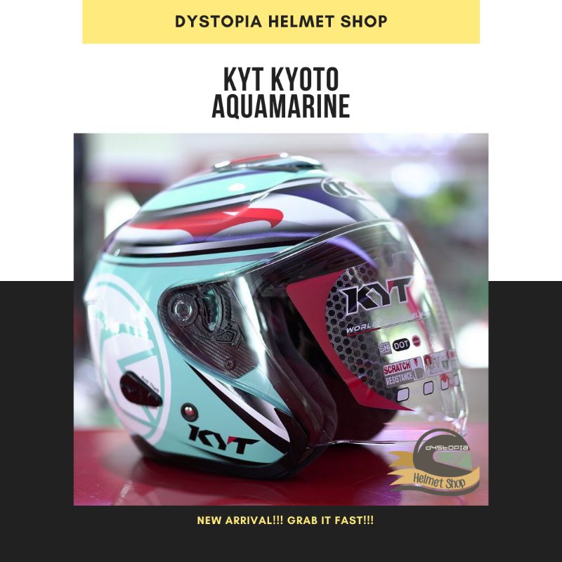 KYT Kyoto R Aquamarine Helm KYT Kyoto Halfface
