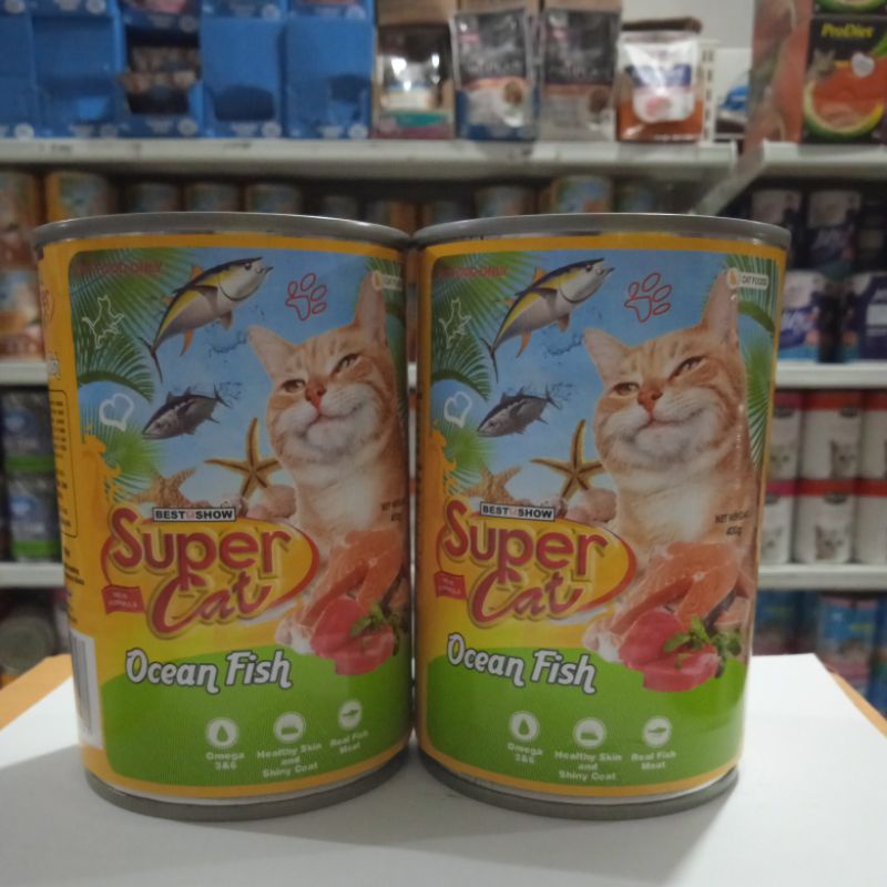 Supercat Kaleng Ocean Fish Makanan Basah Wet Food 400g