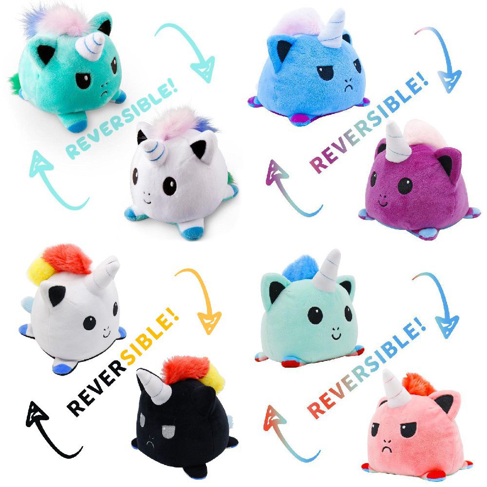 【Hot】】Reversible Flip Unicorn Plush Stuffed Toy Soft Animal Cute Doll Children Gift