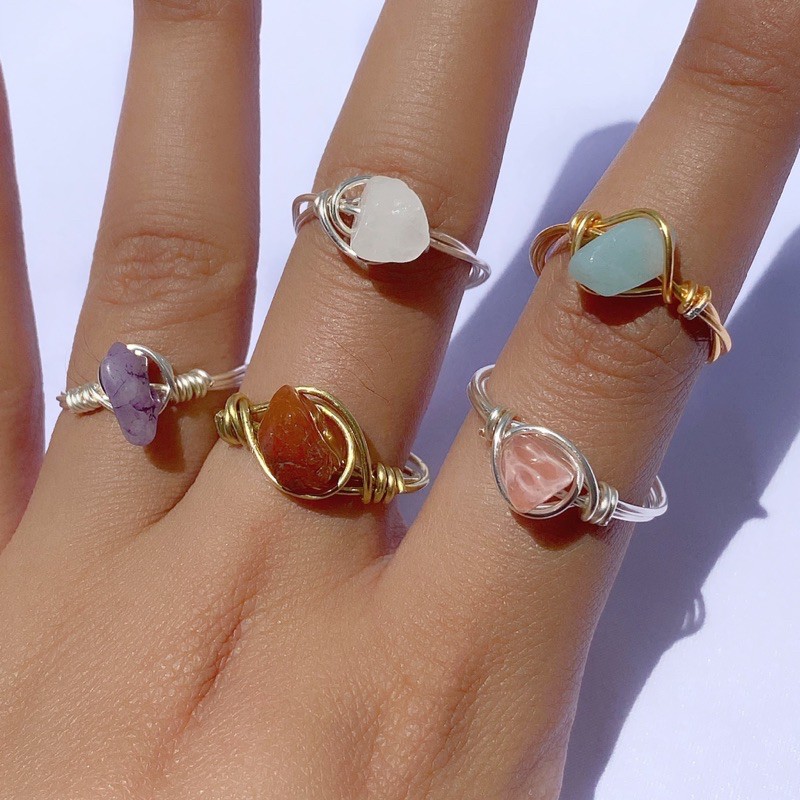 Cincin Kawat Wire Ring Stone