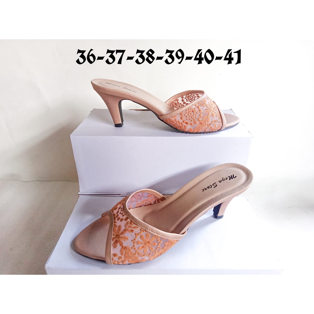 Sandal Wanita Chunky Heels Sandal Pesta Nabila 7 Cm