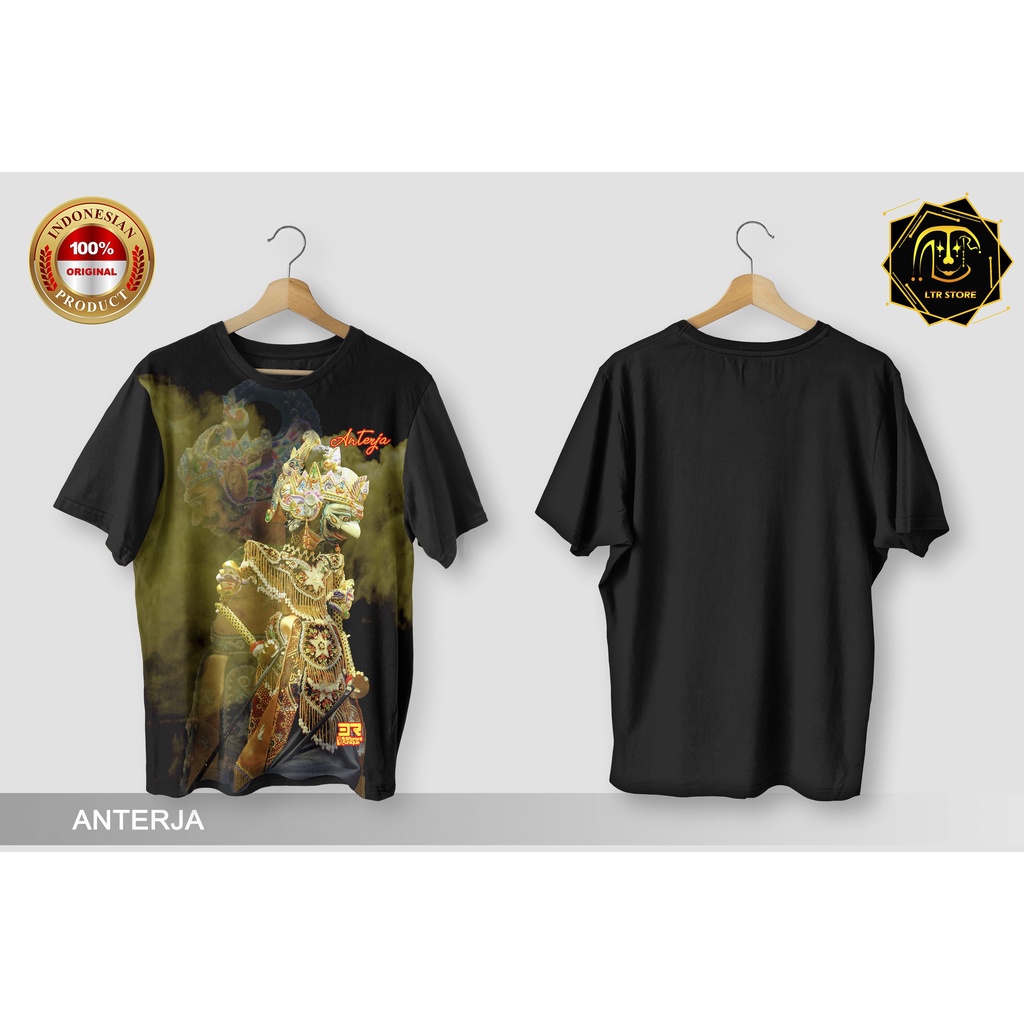 [ BAYAR DI TEMPAT ] BAJU PRINTING GAMBAR WAYANG ANTERJA - KAOS DISTRO ORIGINAL MOTIF KESENIAN KHAS J