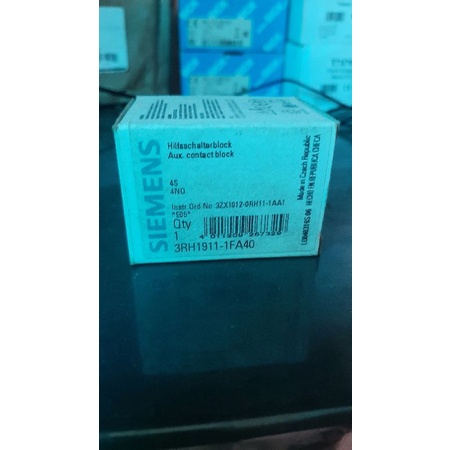 3RH1911-1FA40 AUX CONTACT BLOCK 4S 4NO SIEMENS