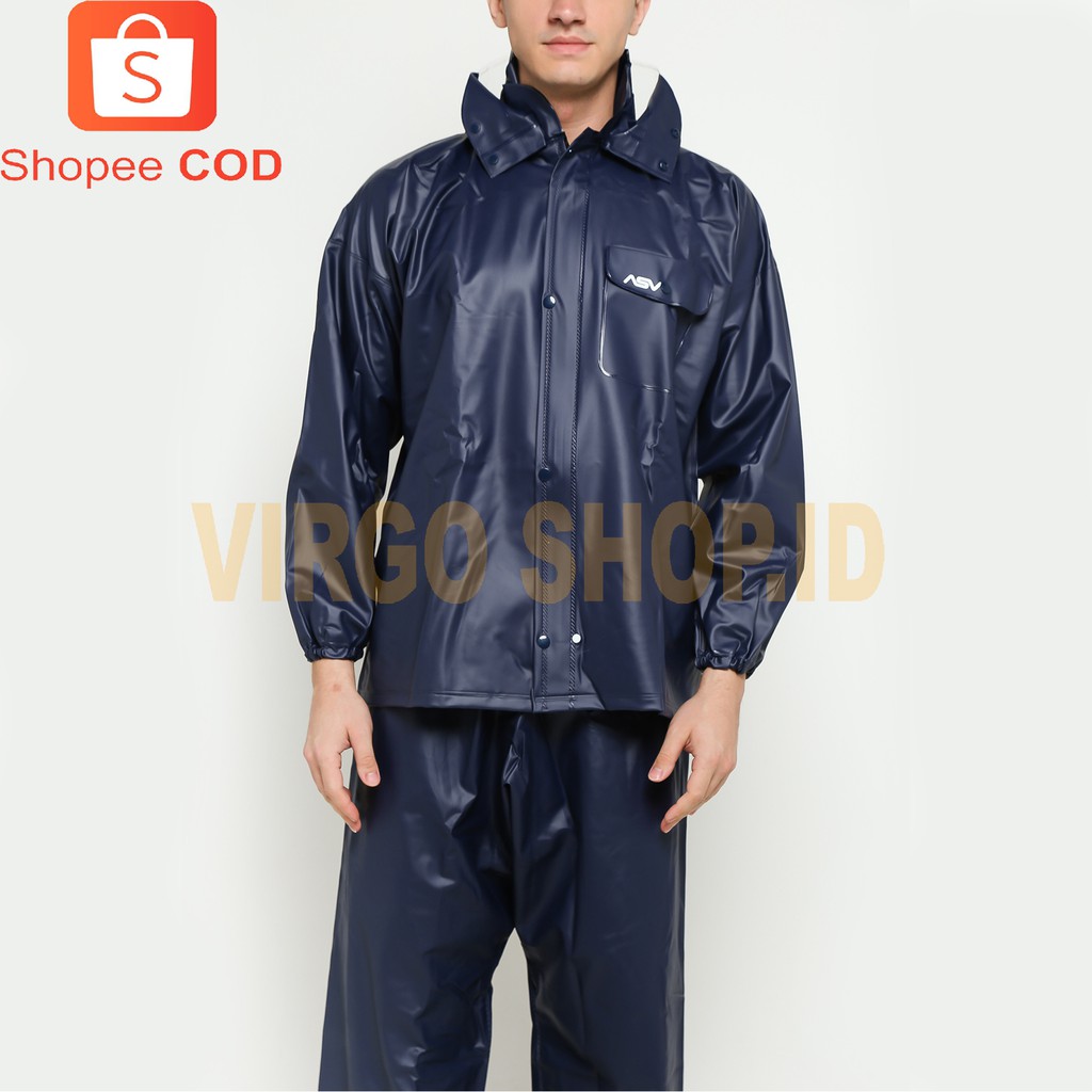 Jas Hujan ASV Versi 1 Kualitas No.1 Karet PVC Full Rubber Tebal Sistem Press Original / Mantel Hujan / Raincoat / Raincoat Outdoor / Jas Hujan Raincoat / Jas Hujan Karet Tebal / Jas Hujan Pria / Jas Ujan Karet / asv / Jas Hujan Tebal