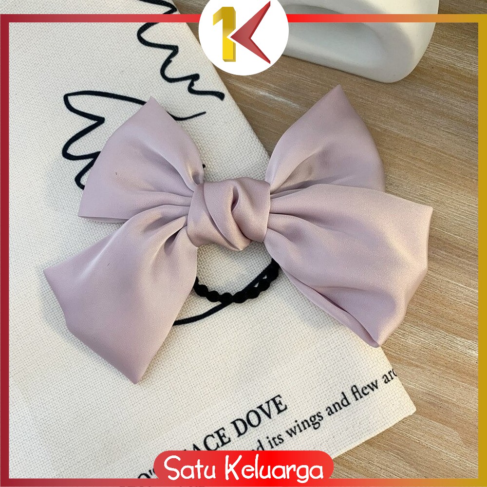 SK-C160 Ikat Rambut Pita Besar Kuncir Rambut Hairband Aksesoris Wanita Kunciran Rambut Korea Style-PITA UNGU