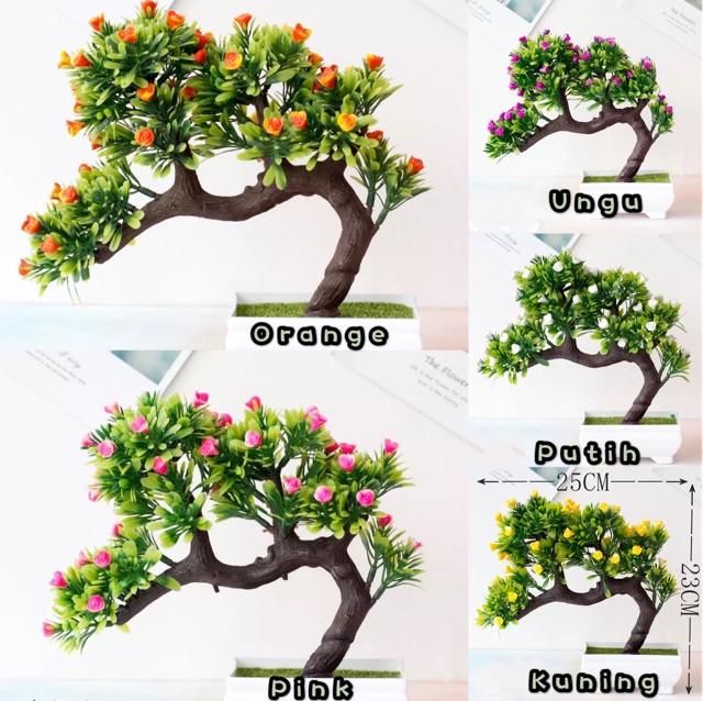 AM565 Bunga Plastik / Pajangan Bunga Artifisial / Vas Petak-1