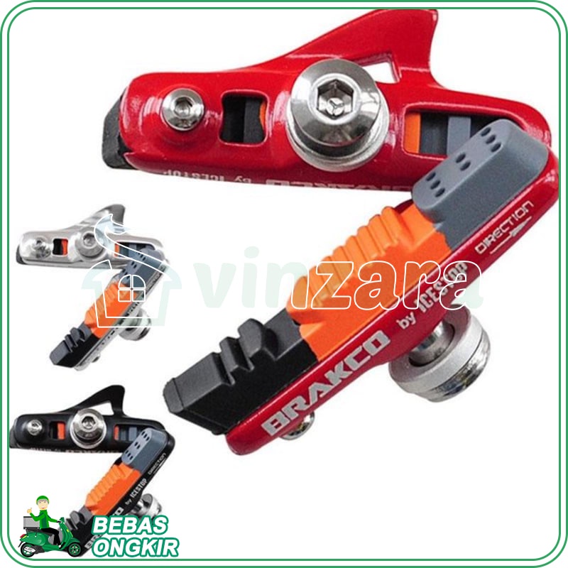 BRAKE SHOE BRAKCO ICE STOP u brake KARET KAMPAS REM ubrake sepeda lipat seli balap bmx  touring rb C