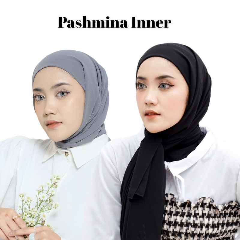 Pashmina Inner 2 in 1 instan bahan ceruty baby doll