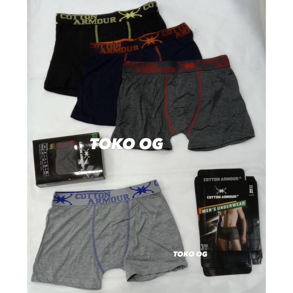 BOXER COTTON AMOUR M L XL XXL PRIA LAKI COWO SEGIEMPAT KATUN