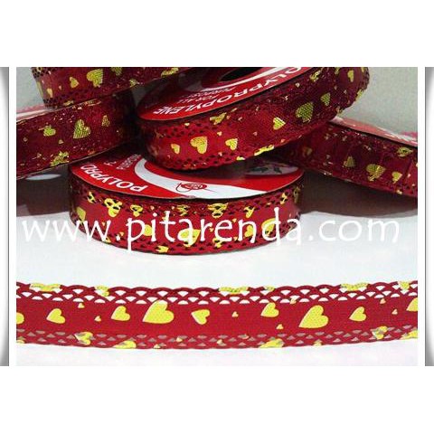 

Pita-11 : Pita Jepang Motif Love Renda Pinggir