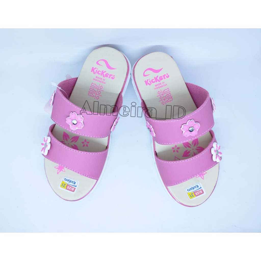 Sandal Anak Perempuan Selop Elastis Kickers Cantik | Sandal Anak Branded | Sandal Import Anak