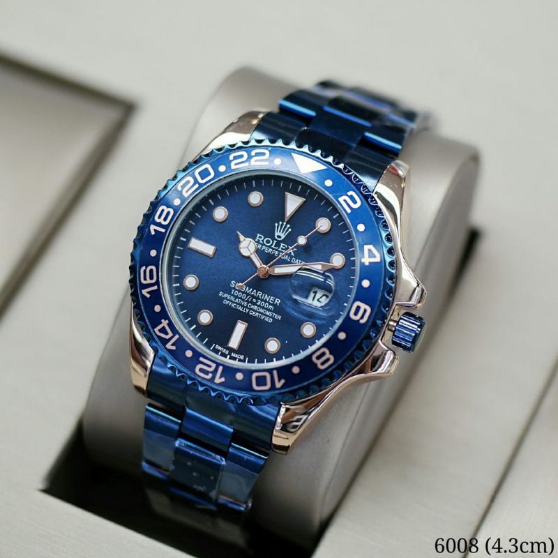 Original JAM TANGAN ROLEX SUBMARINE RANTAI TGL AKTIF 4.5CM Premium Kekinian