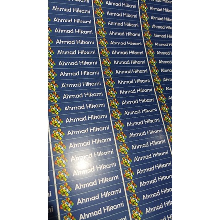 

Stiker Nama Anti Air isi 280 bahan vinyl