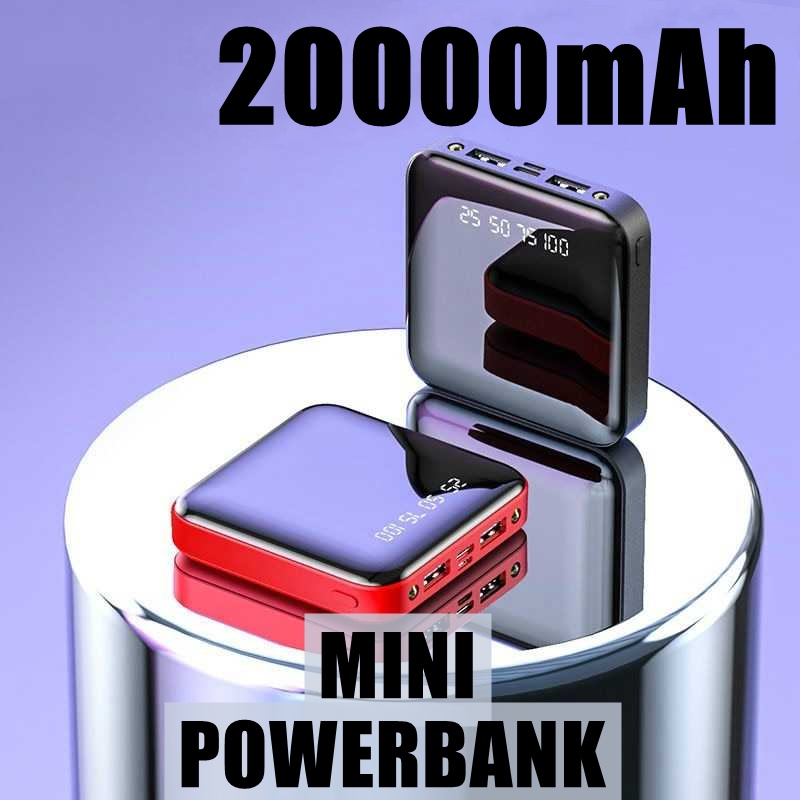 Power bank Fast Charging Kapasitas Nyata Powerbank 20000mAh 2 input 5 output LED Power Display Mini Design cocok untuk  Xiaomi / OPPO / VIVO / Huawei / Samsung / IPHONE , dll