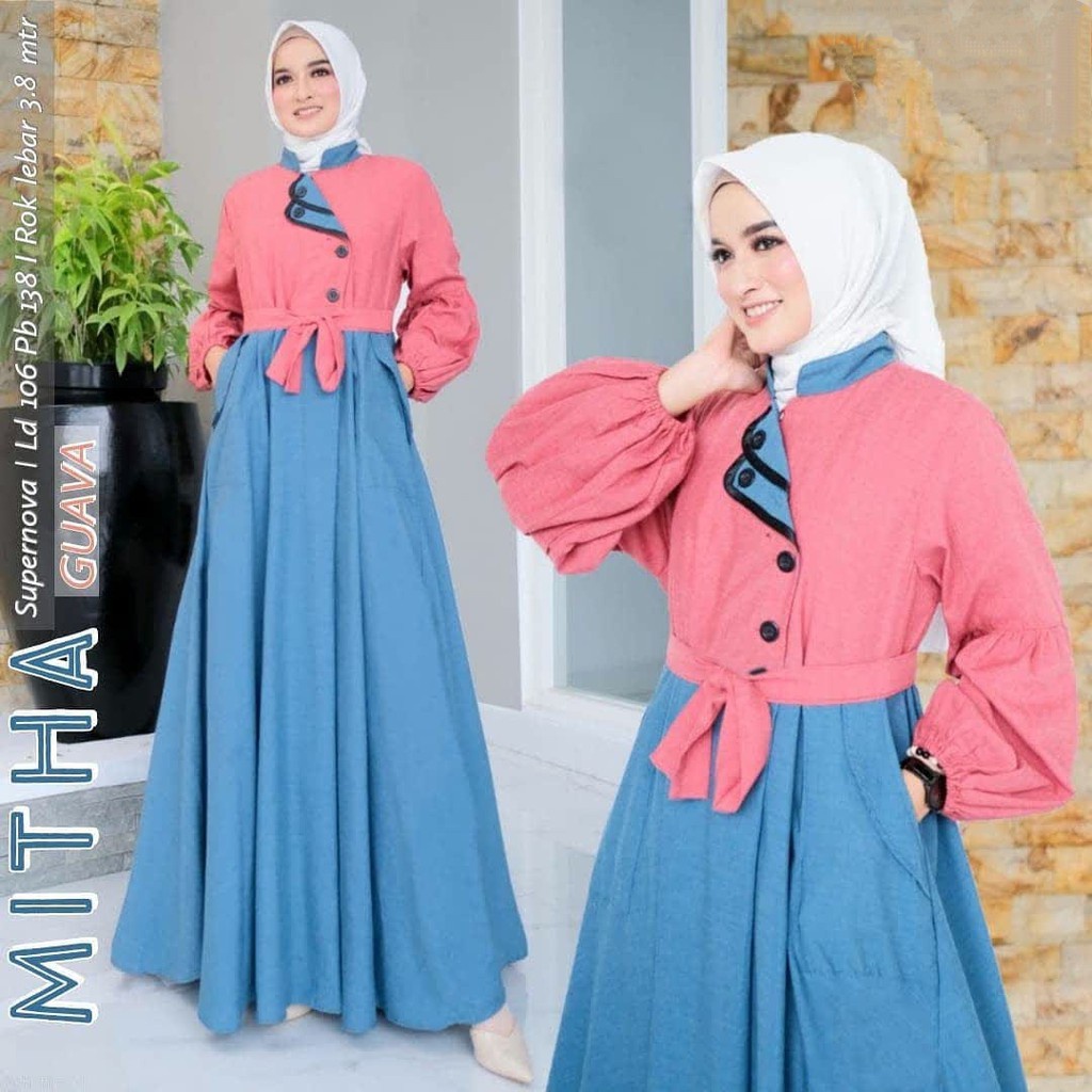 Baju Gamis Remaja Terbaru 2021 Gamis Sar i Syari Remaja Wanita Kekinian Hanumi Premium Dress Muslim