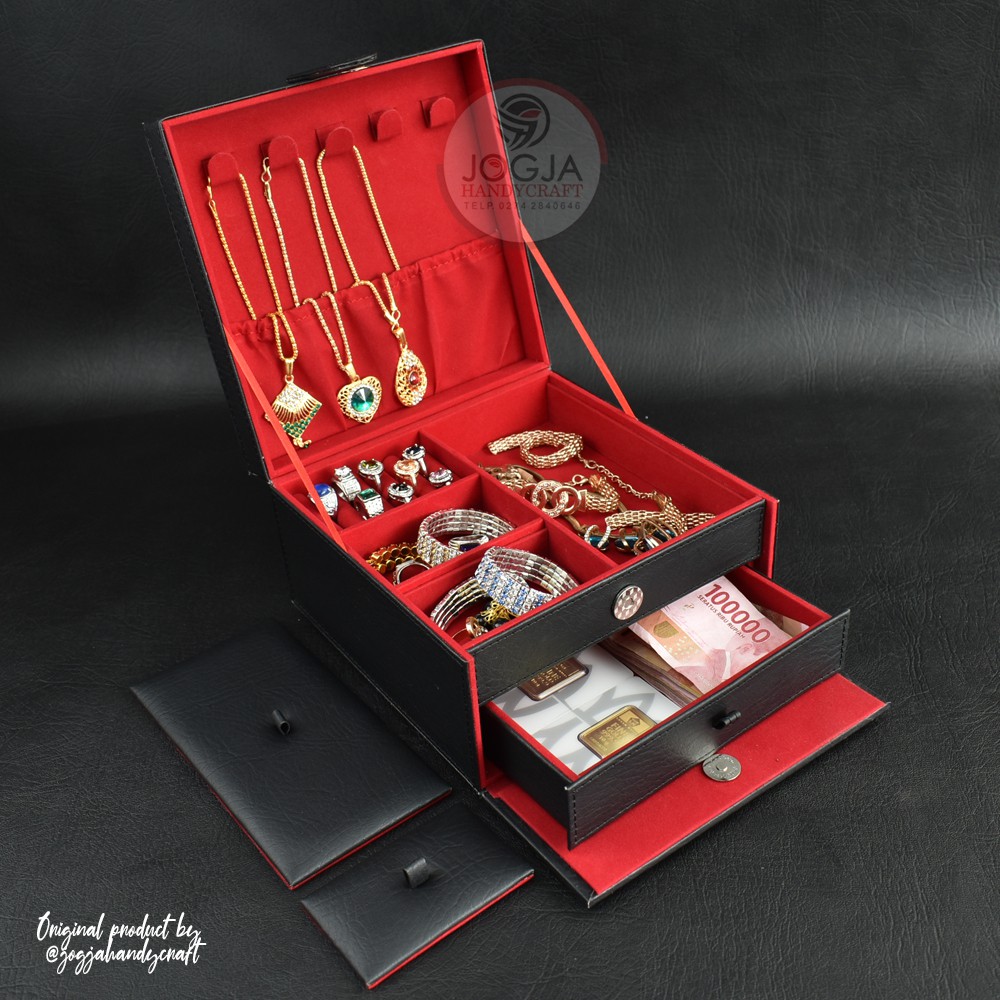 New Jewelry Box  - Kotak Tempat Perhiasan Emas, Kalung, Gelang, Cincin