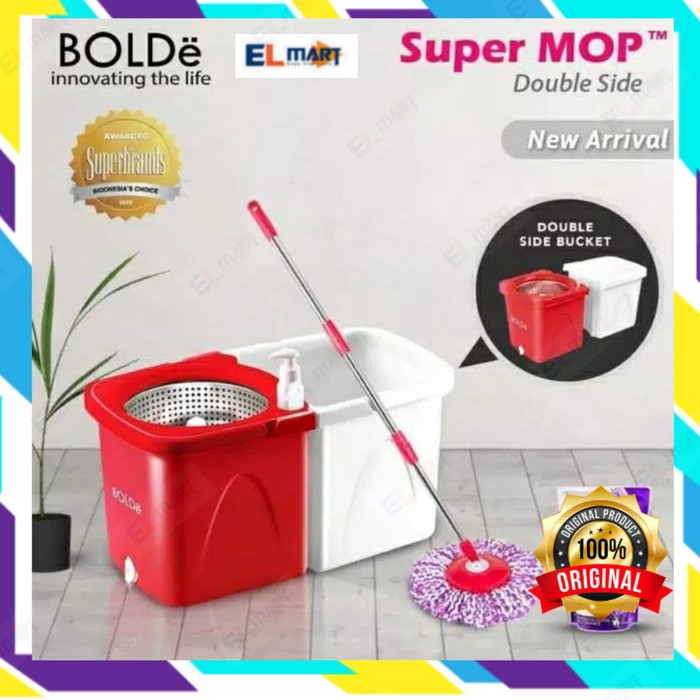 BOLDe Super Mop Double Side Pel Ember Bisa Dilepas Air Kotor Terpisah Dobel Side Doubleside