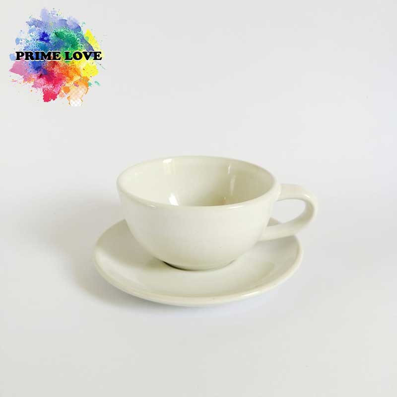 Cangkir Keramik Putih Set Perlengkapan Cafe Cangkir Tea Cup - CS180