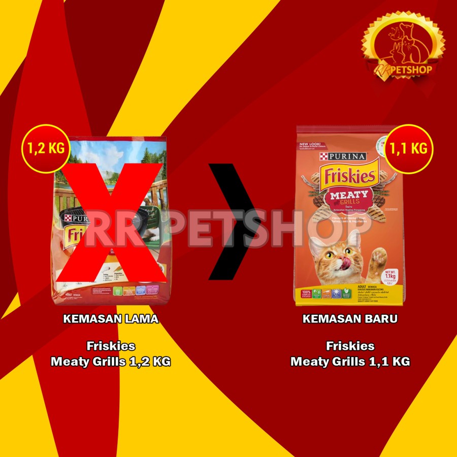 Makanan Kucing Friskies Meaty Grills 1.1 Kg