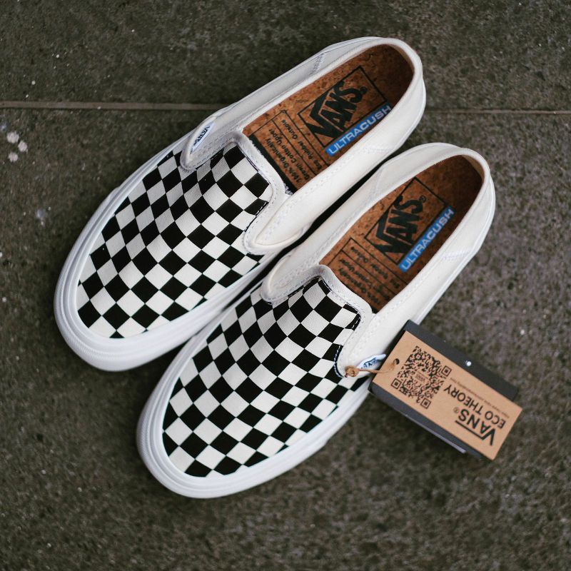 Vans ECO Theory Slip On SF Checkerboard Black White