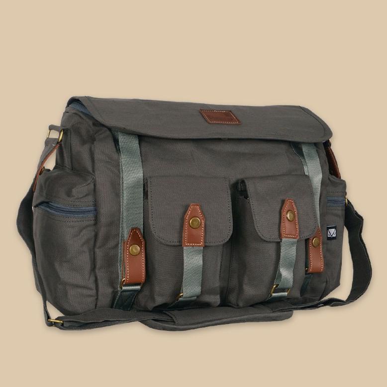 Tas Selempang Divinces Merenah Messenger Bag Kanvas Laptop Pria Wanita (KODE 2876)