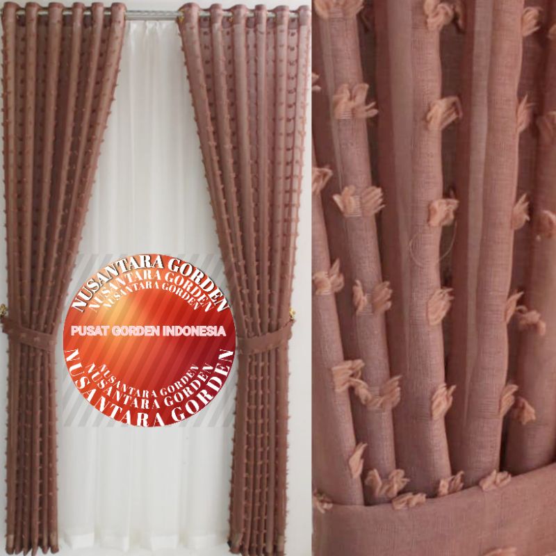 Gorden Vitrase Rubi Terbaru 2022 Murah Coklat Ungu Gold Pink Abu Hijau Jendela Pintu Minimalis Model