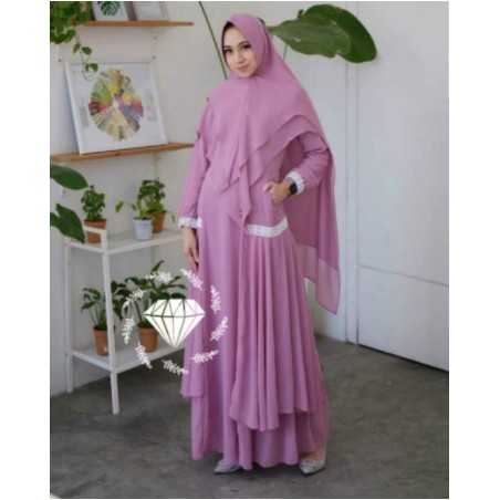 Syari Stephanie Baju Gamis Muslim Terbaru 2020 2021 Model Baju Pesta Wanita kekinian