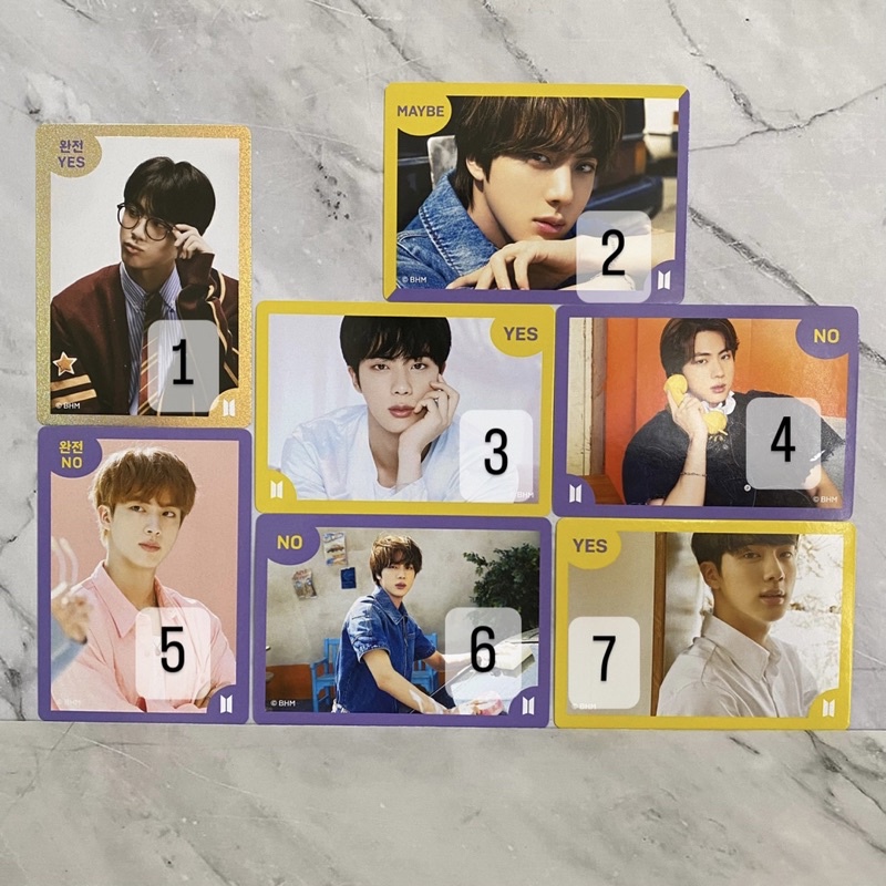 OFFICIAL JIN Seokjin BTS do you know me photocard pc butter persona dynamite be mots dicon 101 lys t