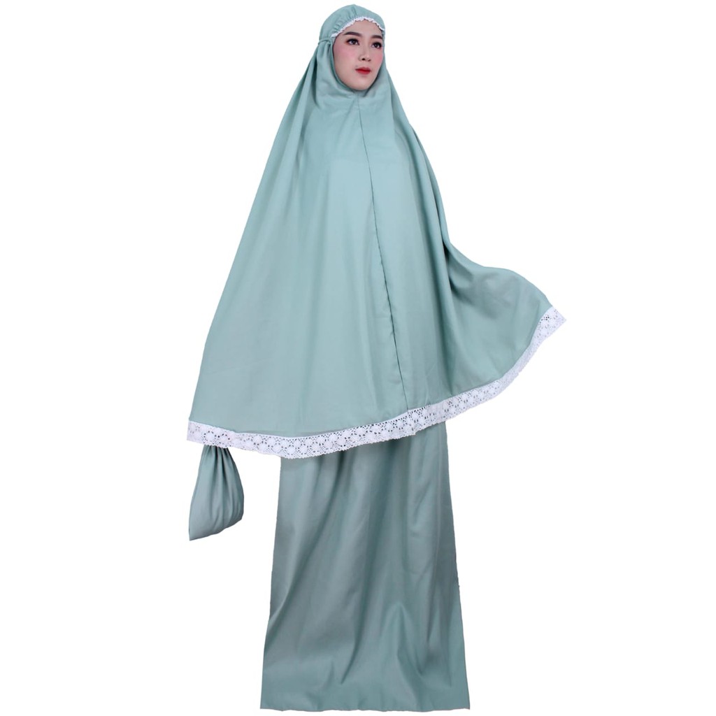 Mukena Renda Katun Rajut/Bahan Katun Mikro/bahan bagus lembut berkualitas dan bisa COD