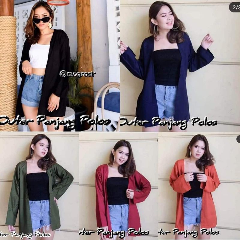 CARDIGAN / OUTERWEAR POLOS (PILIH WARNA)