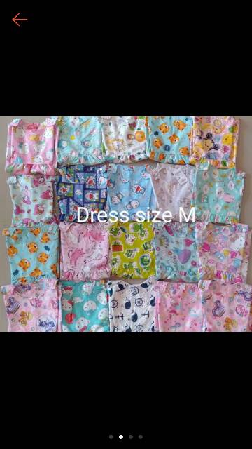 Dress kancing motif (S,M,L) (bisa pilih motif)