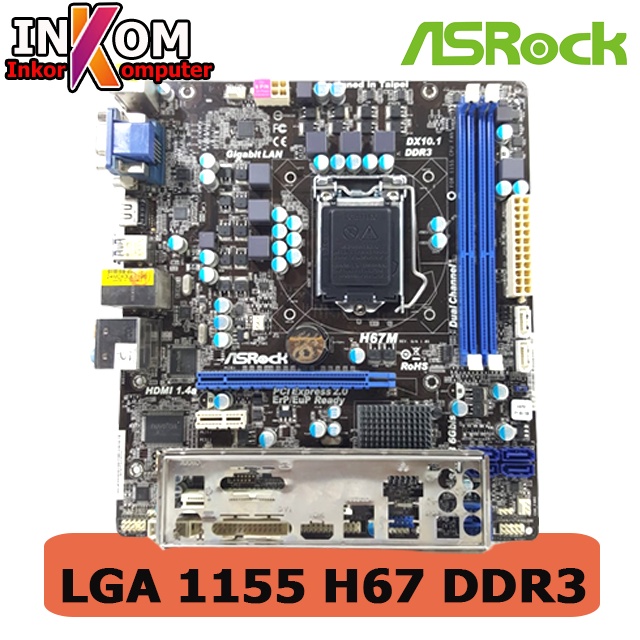 Motherboard Mainboard Mobo Intel LGA 1155 H67 Asrock